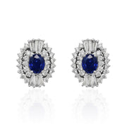 Boucles d'oreilles Adoré Saphir Bleu Royal