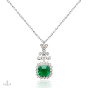 Adoré Magi D'oz Emerald Diamond Pendant