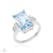 Adoré Aquamarine Diamond Ring